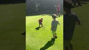 Funny Toddler Fails At Golf Swing