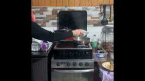 Woman Spills Shrimp Whilst Cooking