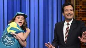 Rachel Dratch Interrupts Jimmy's Monologue as Australian Olympic Breakdancer Raygun | Tonight Show