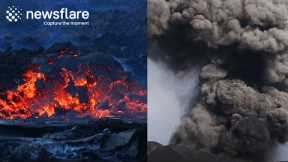 Volcano Eruption & Lava Footage on Fogo Island || Newsflare