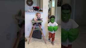 Mini Hulk Causes Chaos At Breakfast