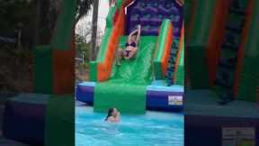 Woman Falls Down Water Slide In Big Fail