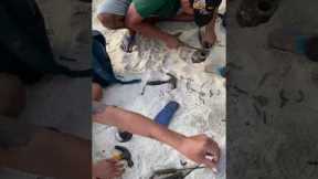 Beach Craftsmen Make Wedding Rings From Coins