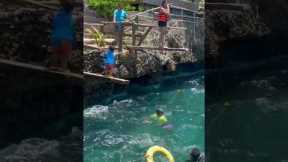 Fearless Toddler Loves Ocean Diving