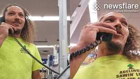 Funny Walmart Shopper Uses Store Intercom