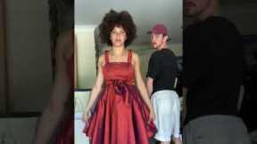 Boyfriend Pranks Dressmaker During Her Video