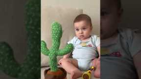 Baby Scared By Talking Cactus