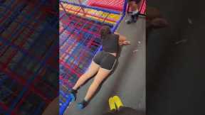 Woman Becomes Tangled In Bouncy Park