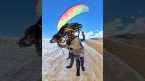 Paragliding With Golden Eagle Hunter of Mongolia