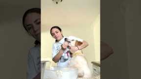 Golden Retriever Steals Dough From Her
