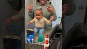Toddler Reacts To First Braids & Beads