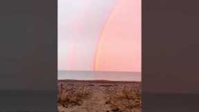 Sunset + Rainbow Create Magical View
