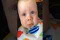 Baby moved to tears by mother's