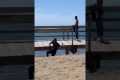 Hilarious Boardwalk Climb Fail