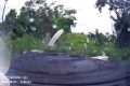 Pickup Spins Out of Control On Wet