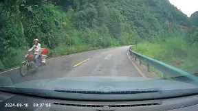 Driver's Windscreen Cracked From Landslide